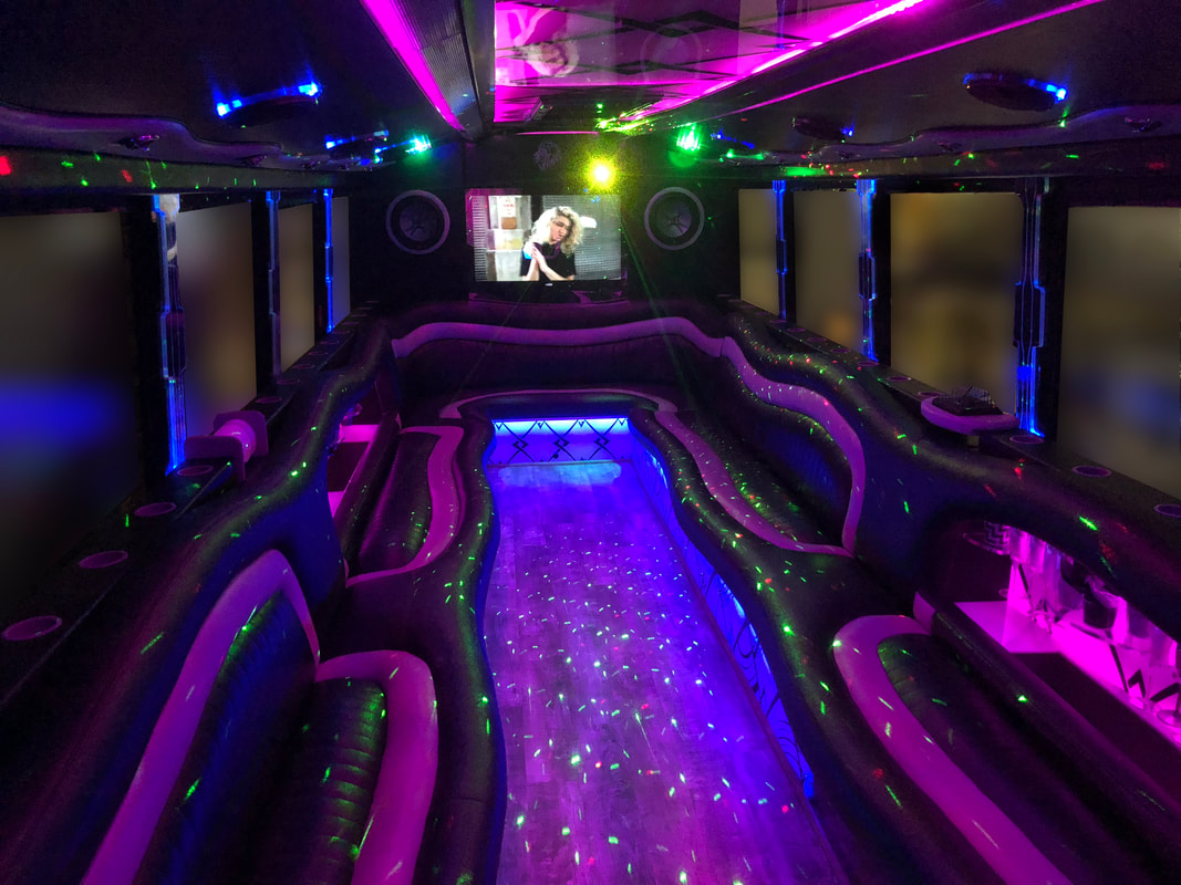 Party Bus Inside Purple
